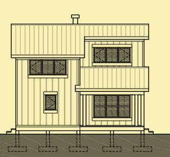 Elevation 1 For Justin's Eco Cabin