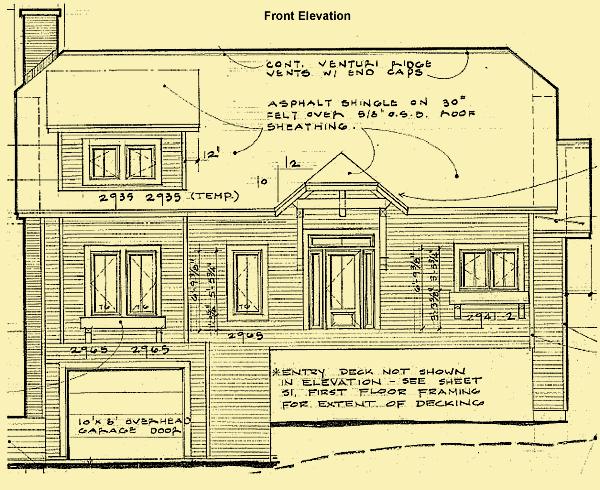 Elevation 1 For Lakeside Cottage