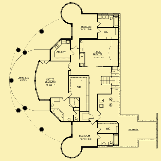Lower Level Floor Plans For Circular Views