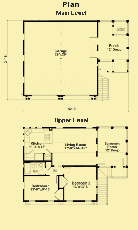 Bedroom Garage Apartment Floor Plans