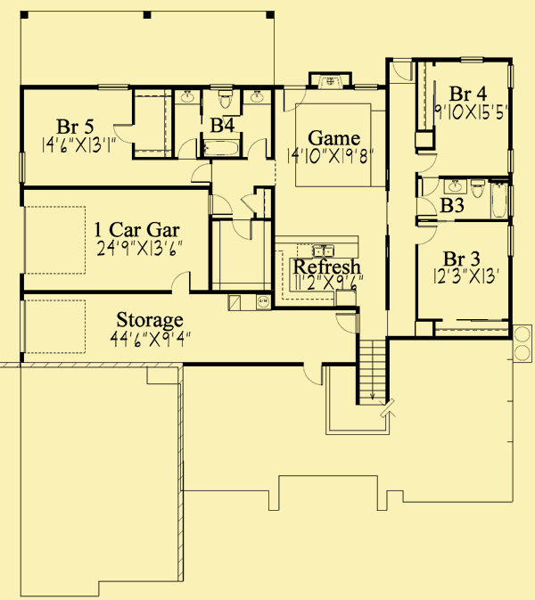 Floor Plans 1 For Hillside 5 Bedroom