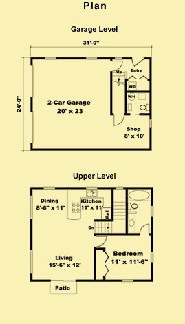 plans guest garage bedroom rustic architecturalhouseplans floor plan