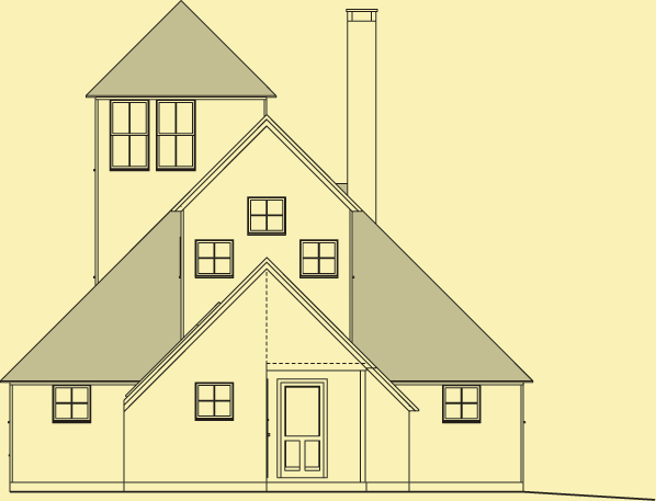Front Elevation For A Mountaintop Tower