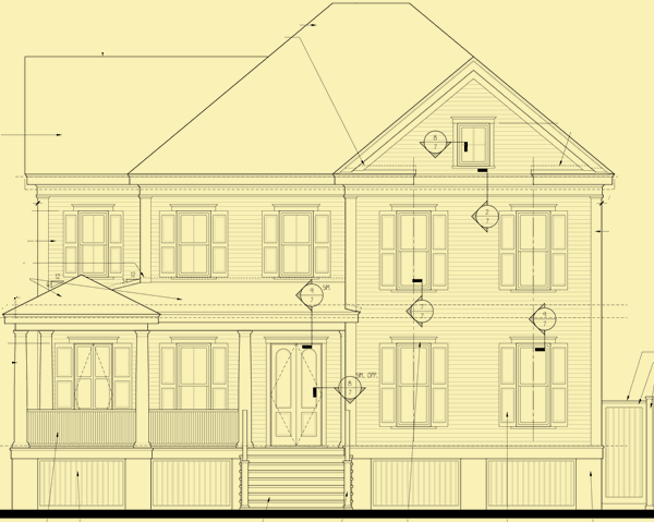 Front Elevation For A Simple Southern Gem