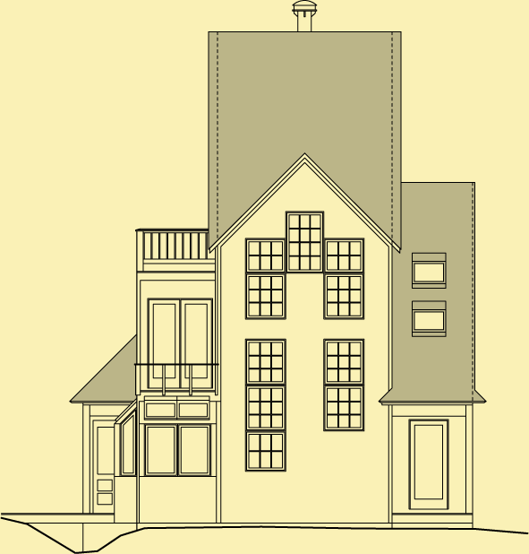 Front Elevation For A Tall Place at the Edge