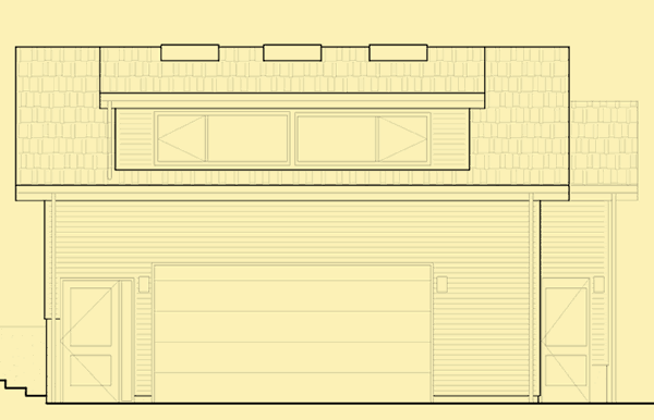 Front Elevation For Apartment Garage