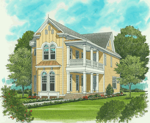 Front Elevation For Carolina Narrow Lot