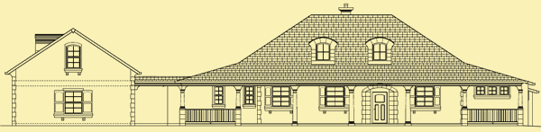 Front Elevation For Classic French Country Style