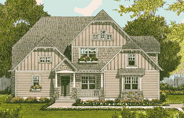 Front Elevation For Country Tudor