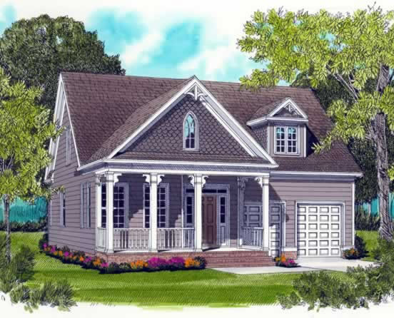 Front Elevation For Cozy Colonial
