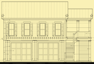 Front Elevation For Garage With 2-Bedroom Apartment