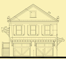 Front Elevation For Garage With Apartment & Guest Suite