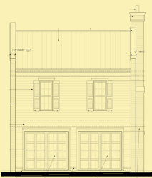 Front Elevation For Garage With Full Apartment & Workshop