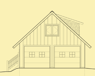 Front Elevation For Garret Garage