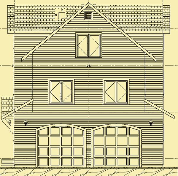 Front Elevation For Lake Cabin