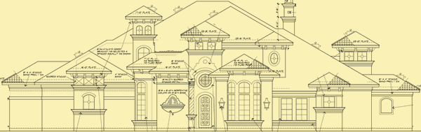 Front Elevation For Mediterranean Style Villa