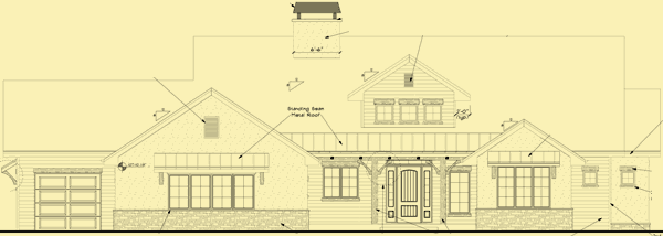 Front Elevation For One Floor With Walk-Out Lower