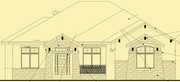 Front Elevation For One Story With a View