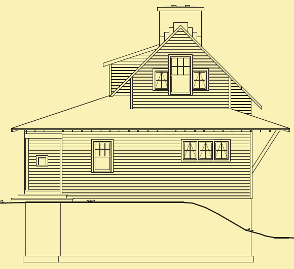 Front Elevation For Porch Cabin 2