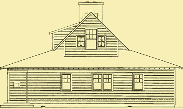 Front Elevation For Porch Cabin
