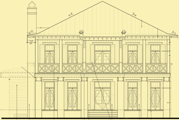 Front Elevation For Porches Up & Down
