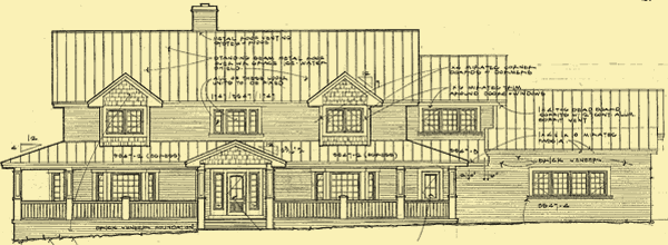 Front Elevation For Quintessential Farmhouse