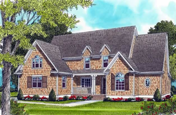 Front Elevation For Shingled Two-Story