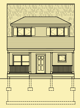 Front Elevation For Simple Cottage