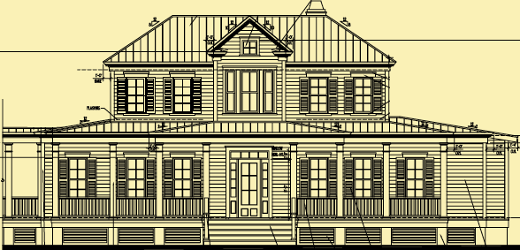 Front Elevation For Southern Revival 2