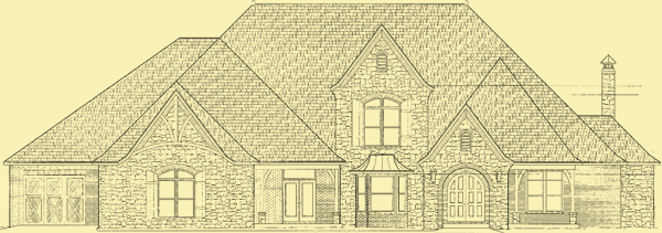 Front Elevation For Stone and Brick