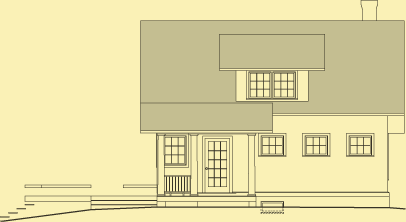 Front Elevation For The Cottage