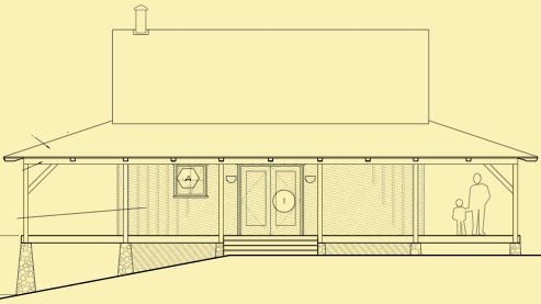 Front Elevation For Timber Cabin