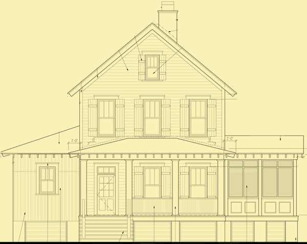 Front Elevation For Traditional Southern Charmer