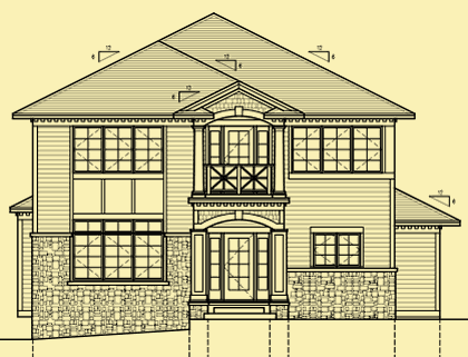 Front Elevation For Urban Cottage