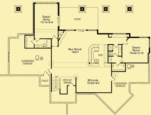 Lower Level Floor Plans For Hillside View