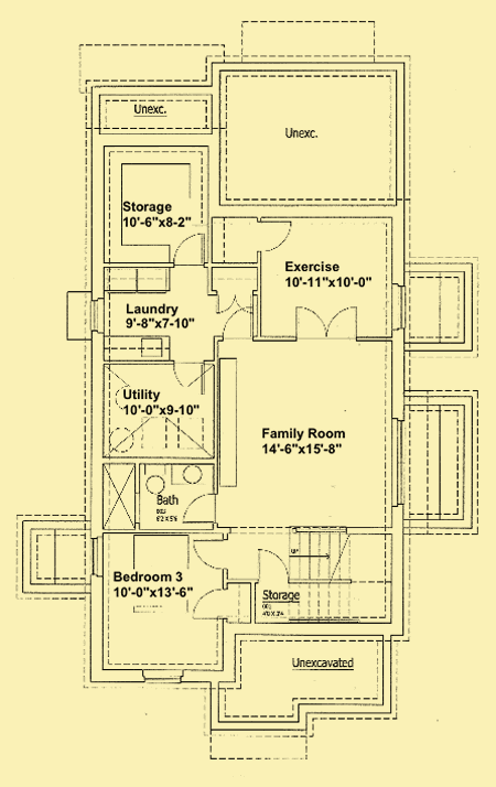 Lower Level Floor Plans For Modern Prairie Cottage