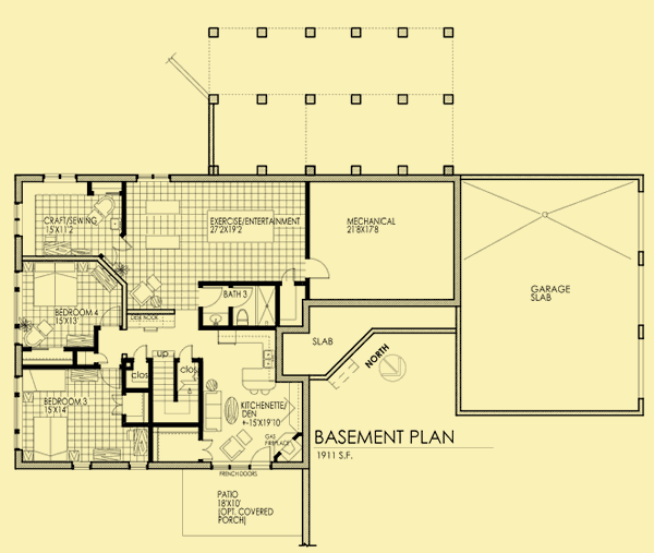 Lower Level Floor Plans For Sun-Filled Cottage 2