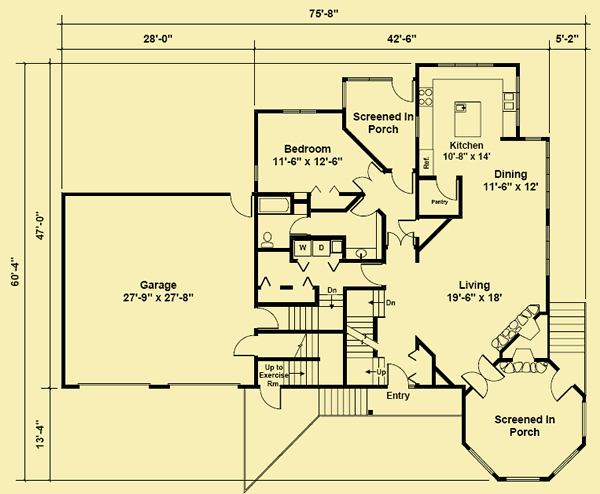 Main Level Floor Plans For Betsie River