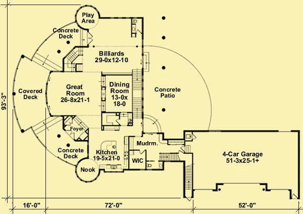 Main Level Floor Plans For Circular Views