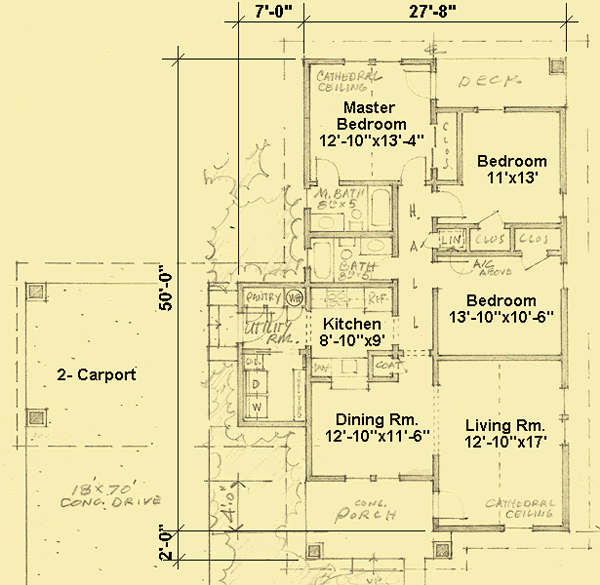 Main Level Floor Plans For City Bungalow
