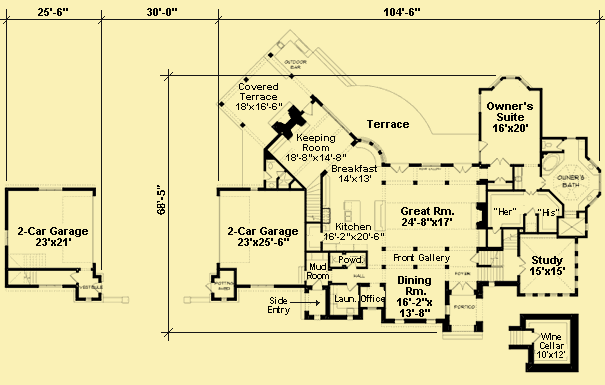 Main Level Floor Plans For Classic Luxury Home