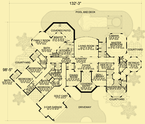 Main Level Floor Plans For Coastal Luxury
