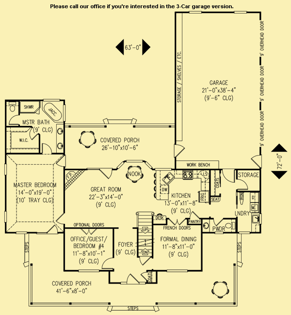 Main Level Floor Plans For Country Charmer