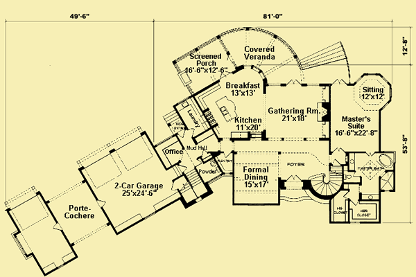 Main Level Floor Plans For Country Estate