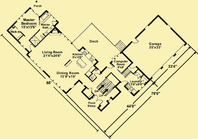 Main Level Floor Plans For Country View