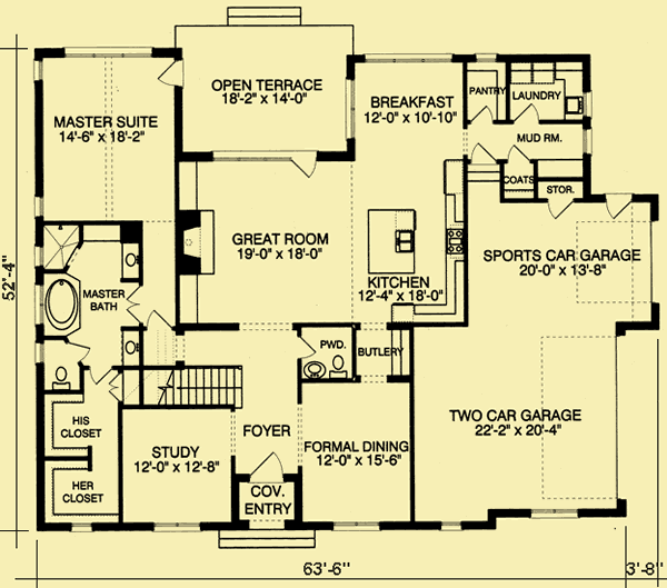 Main Level Floor Plans For English Country