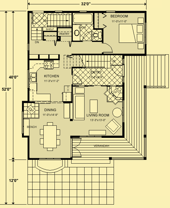 Main Level Floor Plans For Fernwood