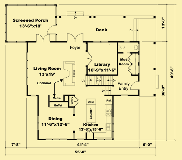 Main Level Floor Plans For Field of Dreams