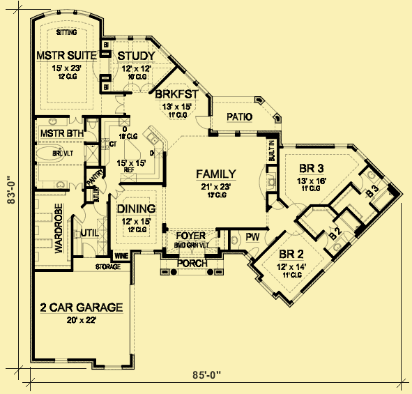 Main Level Floor Plans For French Country Elegance