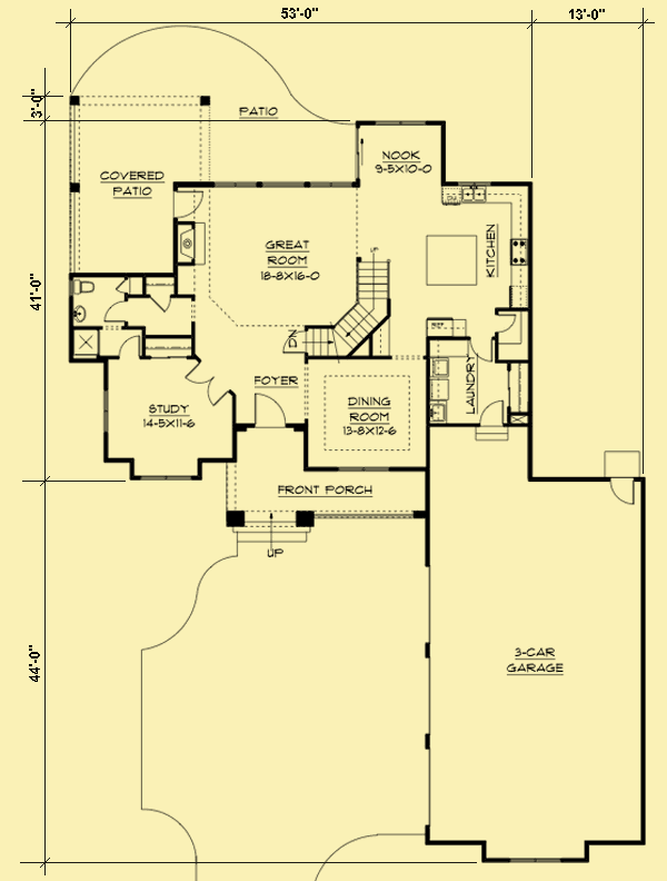 Family Housing With Rural Half -Close DWG Section for AutoCAD • Designs CAD